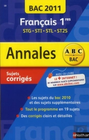 Annales Bac 2011 Francais 1re Technique Corriges