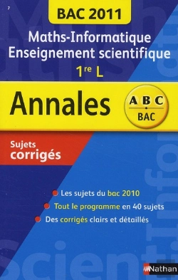 Bertrand.pt - Annales Bac 2011 Maths/Informatique 1re L Corriges