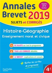 Annales Brevet 2019 Histoire-Geographie-Emc