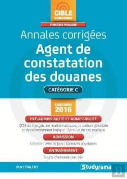 Bertrand.pt - Annales Corrigees Agent De Contatation Des Douanes