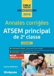 Annales Corrigées ; Atsem Principal De 2e Classe ; Catégorie C (Concours 2019)