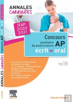 Bertrand.pt - Annales Corrigées : Concours Auxiliaire De Puériculture ; Ifap ; Écrit Et Oral (Édition 2020/2021)
