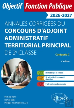 Bertrand.pt - Annales Corrigées Du Concours D'Adjoint Administratif Territorial Principal De 2e Classe