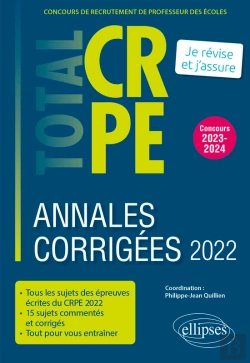 Bertrand.pt - Annales Corrigées Du Crpe 2022