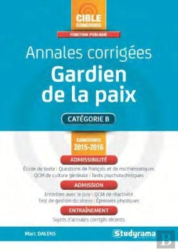 Bertrand.pt - Annales Corrigées Gardien De La Paix (2e Édition)
