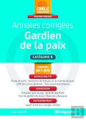 Annales Corrigees Gardien De La Paix Concours