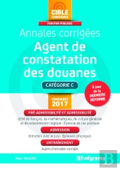 Annales Corriges Agent De Constatation Des Douanes Concours