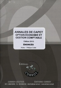 Bertrand.pt - Annales De Capet ; Option Économie Et Gestion Comptable ; Énoncé (Édition 2013)