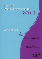 Annales De Droit Constitutionnel (Édition 2012)