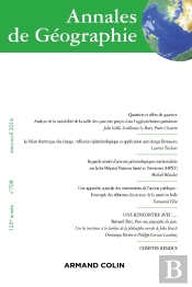 Annales De Geographie N  708 (2/2016)