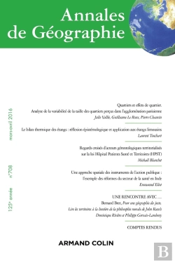 Bertrand.pt - Annales De Geographie N  708 (2/2016)
