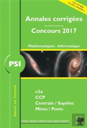 Annales Des Concours 2017 Psi Mathematiques Et Informatique