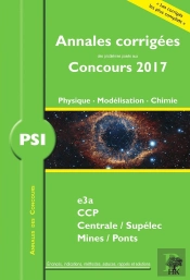Annales Des Concours 2017 Psi Physique Modelisation Et Chimie
