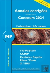 Annales Des Concours 2024  Mp Mathematiques Et Informatique - Concours E3a Ccinp Mines Centrale Pol