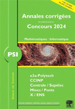 Bertrand.pt - Annales Des Concours 2024  Psi Mathematiques Et Informatique - Concours E3a Ccinp Mines Centrale Po