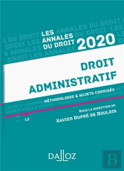 Annales Droit Administratif 2020 - Methodologie & Sujets Corriges