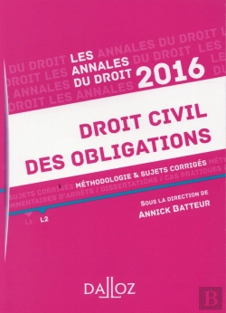 Bertrand.pt - Annales Droit Civil Des Obligations 2016