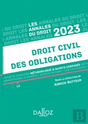 Annales Droit Civil Des Obligations 2023