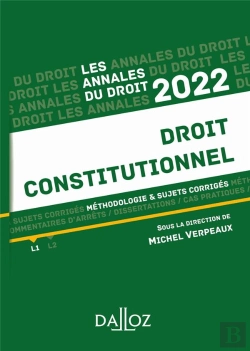 Bertrand.pt - Annales Droit Constitutionnel 2022 - Methodologie & Sujets Corriges