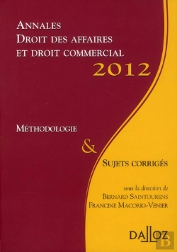 Bertrand.pt - Annales Droit Des Affaires Et Droit Commercial (Édition 2012)