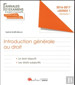 Bertrand.pt - Annales Et Sujets D'Actualite 2016 - Introduction Au Droit