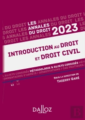 Annales Introduction Au Droit Et Droit Civil 2023
