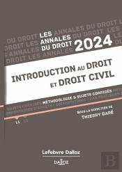 Annales Introduction Au Droit Et Droit Civil 2024