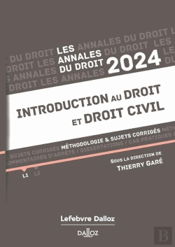 Bertrand.pt - Annales Introduction Au Droit Et Droit Civil 2024