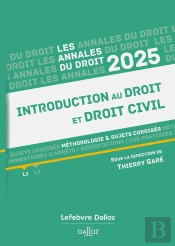 Annales Introduction Au Droit Et Droit Civil (Édition 2025)