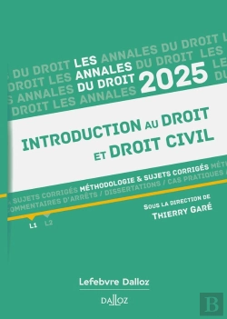 Bertrand.pt - Annales Introduction Au Droit Et Droit Civil (Édition 2025)