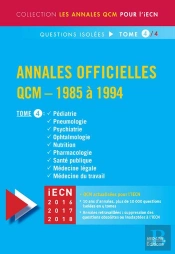 Annales Officielles ; Qcm (Édition 1985/1994) T.4