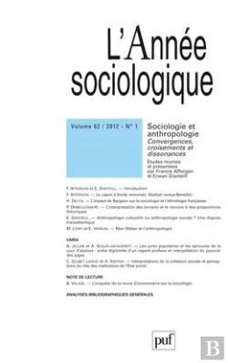 Bertrand.pt - Annee Sociologique 2012 Volume 62 N 1 Sociologie Et