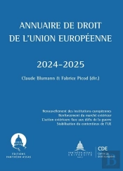 Annuaire De Droit De L'Union Européenne : Renouvellement Des Institutions Européennes Renforcement Du Marché Extérieur. L'Action Extérieure Face Aux Défis De La Guerre Stabilisation Du Contentieux De