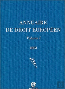 Bertrand.pt - Annuaire De Droit Europeen T.1 2003