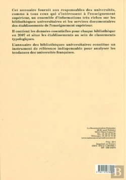 Bertrand.pt - Annuaire Des Bibliothèques Universitaires (Données 2007)
