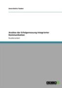 Ansaã‚Â¤Tze Der Erfolgsmessung Integrierter Kommunikation