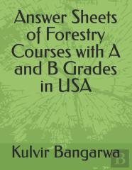Answer Sheets Of Forestry Courses With A And B Grades In Usa