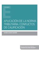 Aplicación De La Norma Tributaria: Conflictos De Calificación (Papel + E-Book)