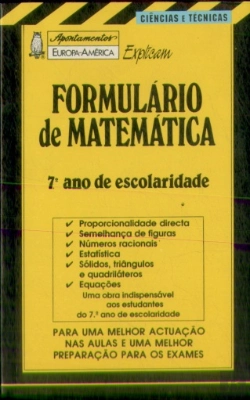 Bertrand.pt - Apontamentos Europa-América Explicam - Formulário de Matemática 7º Ano - Nº 89