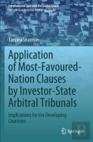 Application Of Most-Favoured-Nation Clauses By Investor-State Arbitral Tribunals