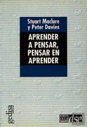Aprender A Pensar. Pensar En Aprender
