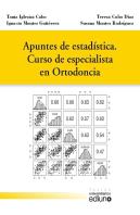 Apuntes De Estadística. Curso De Especialista En Ortodoncia