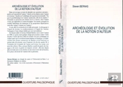 Bertrand.pt - Archeologie Et Evolution De La Notion D'Auteur