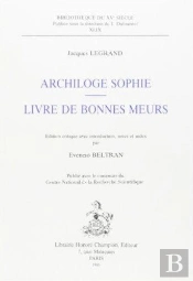 Archiloge Sophie ; Livre De Bonnes Moeurs