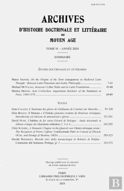 Bertrand.pt - Archives D'Histoire Littéraire Et Doctrinale Du Moyen Âge Xci - 2024