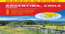 Argentina, Chile, Uruguay South America Marco Polo Map