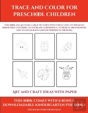 Art And Craft Ideas With Paper (Trace And Color For Preschool Children)