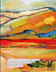 Art Show Painting Studies  On Exhibit 10 Images Western Style Color Filled Landscapes June 27 2020 6 Pm Www.Gracedivine.Com By Artist Grace Divine