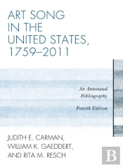 Art Song In The United States, 1759-2011