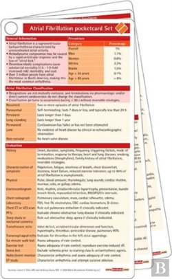 Bertrand.pt - Artial Fibrillation Pocketcard Set